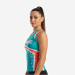 Custom Sleeveless Cheerleading Shell - Cadet Blue Tank Top Uniform