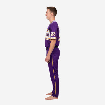Personalized Youth Baseball Jersey & Pants - Custom Team Uniform Set in Purple
