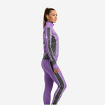 Custom Cheerleading Tracksuit Set Purple - Half Zip Warmup Jacket & Pants Team Suit