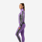 Custom Cheerleading Tracksuit Set Purple - Half Zip Warmup Jacket & Pants Team Suit