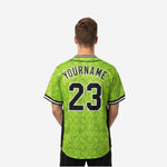 Custom Baseball Team Jersey in Apple Green - Full Button Custom Name & Number