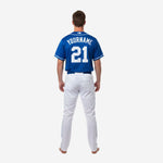 Custom Baseball Uniform in Blue - Full Button Jersey & Pants Team Name & Number Set