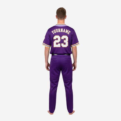 Personalized Youth Baseball Jersey & Pants - Custom Team Uniform Set in Purple