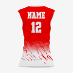 Custom Softball Sleeveless V Neck Jersey – Red - K2 Sportswear | Custom Sports Uniforms & Apparels - K2 Sportswear