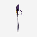 Custom Cheerleading Bow in Purple - Rhinestone Hair Bow Ponytail Holder