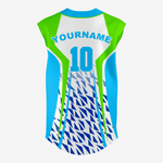 Custom Turquoise/Green Sleeveless Full Button Softball Jersey – Pro Fit - K2 Sportswear | Custom Sports Uniforms & Apparels - K2 Sportswear