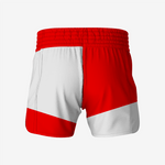 Custom Wrestling Fighting Shorts in White/Red - K2 Sportswear | Custom Sports Uniforms & Apparels - K2 Sportswear