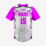 Customized Softball Full Button Jersey in Purple - K2 Sportswear | Custom Sports Uniforms & Apparels - K2 Sportswear