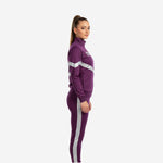 Custom Cheerleading Dark Purple Warmup Set - Full Zip Jacket & Pants Team Name Design
