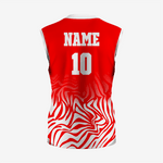 Custom 2-Button Sleeveless Softball Jersey – Red for Your Team - K2 Sportswear | Custom Sports Uniforms & Apparels - K2 Sportswear