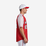 Custom Baseball Jersey in Red - Full Button Baseball Jersey Team Name & Number