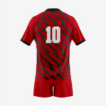 Personalized Rugby Jersey & Shorts Set in Dark Red - K2 Sportswear | Custom Sports Uniforms & Apparels - K2 Sportswear