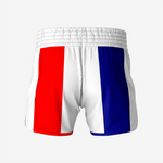 Custom Wrestling Fighting Shorts in Red/White/Blue - K2 Sportswear | Custom Sports Uniforms & Apparels - K2 Sportswear