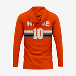 Custom Softball T-Shirt Hoodie in Red/Bronze for Men/Women - K2 Sportswear | Custom Sports Uniforms & Apparels - K2 Sportswear