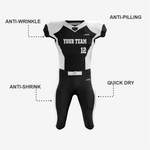 Champion-Grade White and Black Football Uniform Set - K2 Sportswear | Custom Sports Uniforms & Apparels - K2 Sportswear