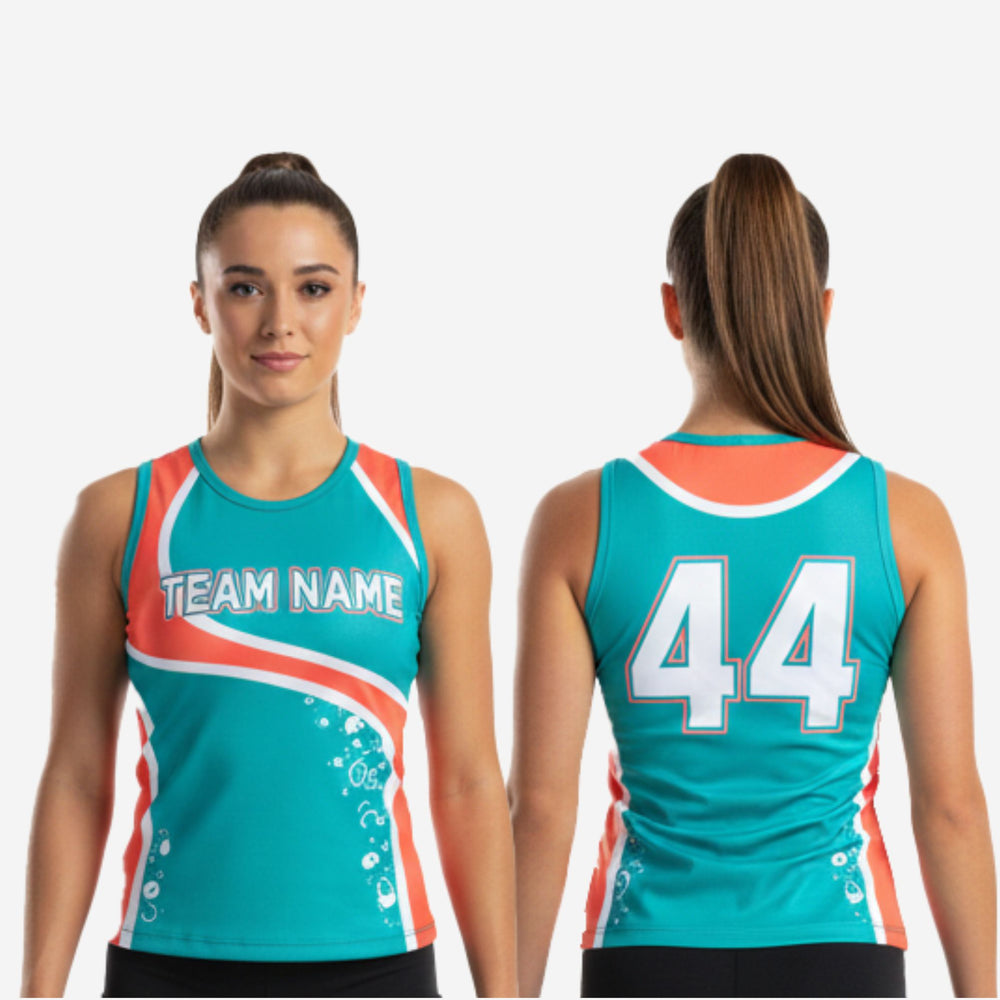 Custom Sleeveless Cheerleading Shell - Cadet Blue Tank Top Uniform