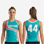 Custom Sleeveless Cheerleading Shell - Cadet Blue Tank Top Uniform