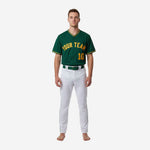 Custom Baseball Uniform in Green - Full Button Jersey & Pants Team Name & Number Set
