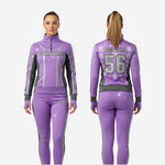 Custom Cheerleading Tracksuit Set Purple - Half Zip Warmup Jacket & Pants Team Suit