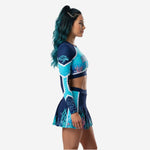 Custom Cheer Uniforms - Sublimated Long Sleeve Crop Top & Athletic Skirt Set