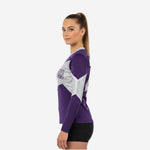 Custom Long Sleeve Cheerleading Jersey - Patrick Blue V-Neck Practice Jersey