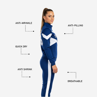 Custom Cheerleading Tracksuit Set Navy - Half Zip Warmup Jacket & Pants Team Suit