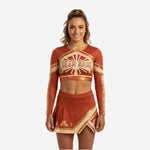Custom Cheer Uniforms - Sublimated Long Sleeve Crop Top & Athletic Skirt Set