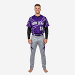 Personalized Baseball Uniform - Custom Jersey & Pants Uniform Set in Indigo Purple