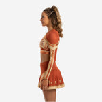 Custom Cheer Uniforms - Sublimated Long Sleeve Crop Top & Athletic Skirt Set