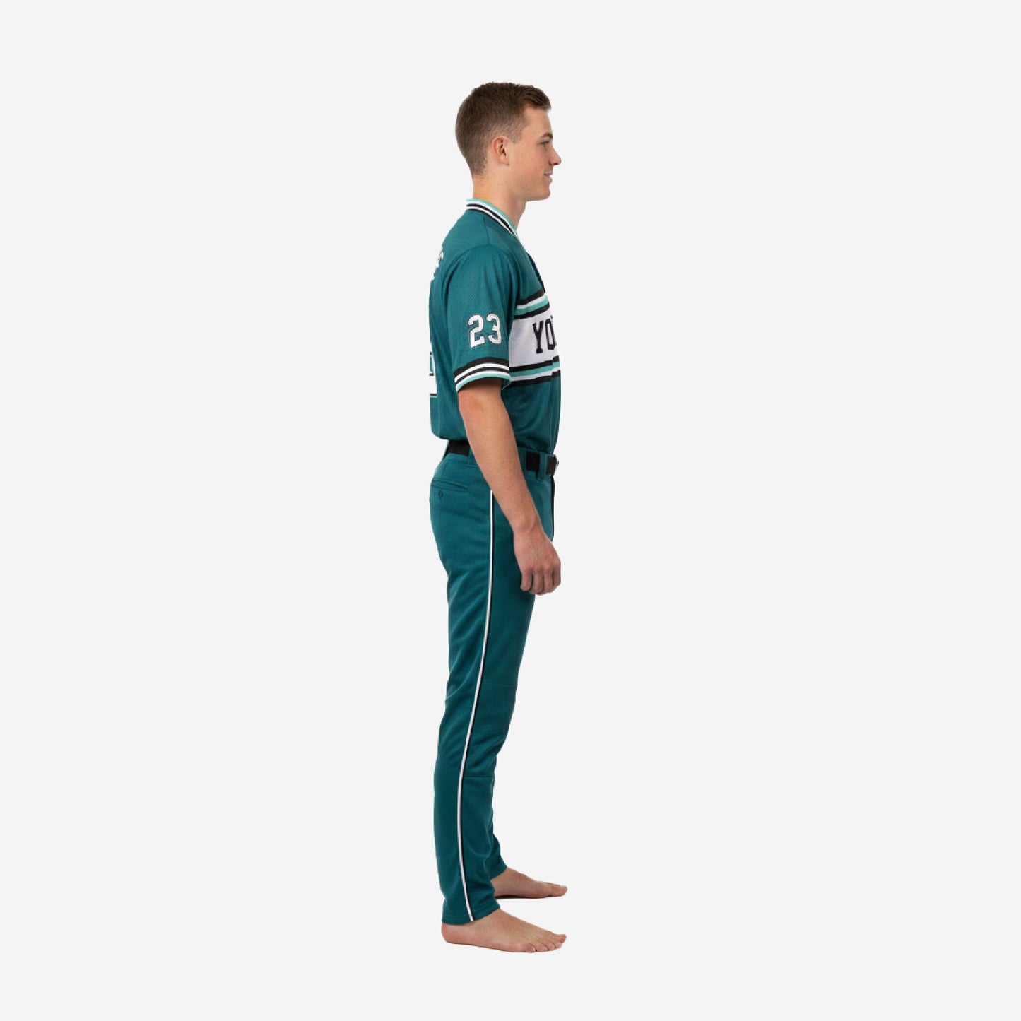 Personalized Youth Baseball Jersey & Pants - Custom Team Uniform Set in Midnight Green