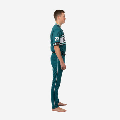 Personalized Youth Baseball Jersey & Pants - Custom Team Uniform Set in Midnight Green