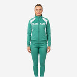 Custom Cheerleading Tracksuit Set Sea Green - Half Zip Warmup Jacket & Pants Team Suit