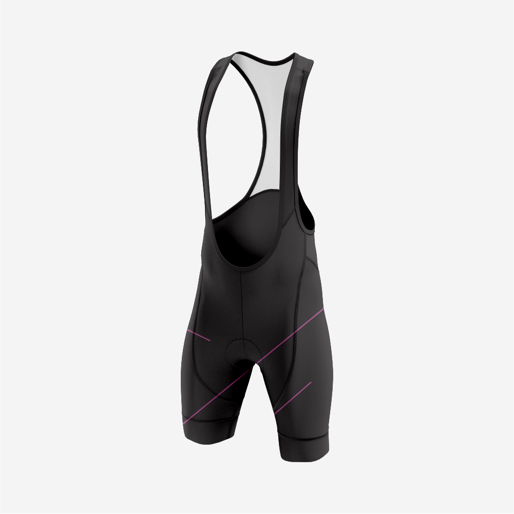 Men’s Long Sleeve Cycling Top and Bib Shorts Set - Dark Lavender
