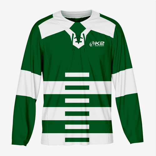 Custom Ice Hockey Jersey in Dark Green - K2 Sportswear | Custom Sports Uniforms & Apparels - K2 Sportswear