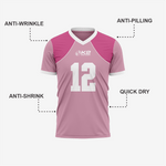 Custom Football Fan Jersey - Pink - K2 Sportswear | Custom Sports Uniforms & Apparels - K2 Sportswear