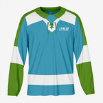 Custom Ice Hockey Jersey in Sky Blue/Dark Green - K2 Sportswear | Custom Sports Uniforms & Apparels - K2 Sportswear