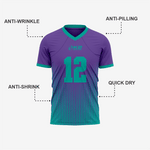Personalized Purple Football Fan Jersey for Men & Women - K2 Sportswear | Custom Sports Uniforms & Apparels - K2 Sportswear