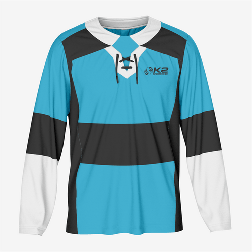 Custom Bondi Blue Ice Hockey Jersey – Pro Quality - K2 Sportswear | Custom Sports Uniforms & Apparels - K2 Sportswear