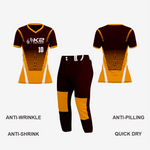 Custom Bronze/Brown Softball V-Neck Jersey for Men/Women - K2 Sportswear | Custom Sports Uniforms & Apparels - K2 Sportswear