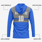 Personalized Softball T-Shirt Hoodie in Blue for Men/Women - K2 Sportswear | Custom Sports Uniforms & Apparels - K2 Sportswear