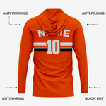 Custom Softball T-Shirt Hoodie in Red/Bronze for Men/Women - K2 Sportswear | Custom Sports Uniforms & Apparels - K2 Sportswear