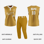Custom Bronze Sleeveless 2 Button Softball Jersey – Perfect for Men/Women - K2 Sportswear | Custom Sports Uniforms & Apparels - K2 Sportswear