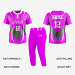 Custom Magenta/Grey Softball 2-Button Jersey for Men/Women - K2 Sportswear | Custom Sports Uniforms & Apparels - K2 Sportswear