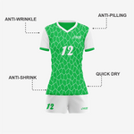 Team Ready Custom Paris Green Volleyball Uniform Set - K2 Sportswear | Custom Sports Uniforms & Apparels - K2 Sportswear
