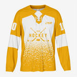 Gold Custom Ice Hockey Jersey – Team Wear - K2 Sportswear | Custom Sports Uniforms & Apparels - K2 Sportswear