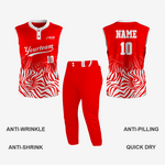 Custom 2-Button Sleeveless Softball Jersey – Red for Your Team - K2 Sportswear | Custom Sports Uniforms & Apparels - K2 Sportswear