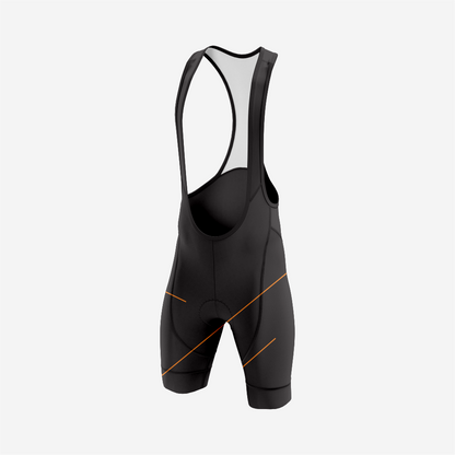 Men's Long Sleeve Cycling Jersey and Bib Shorts Outfit - Brown & Gray
