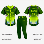 Softball Full Button Jersey – Custom Yellow Green for Teams - K2 Sportswear | Custom Sports Uniforms & Apparels - K2 Sportswear