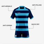 Customized Rugby Uniform Set in Blue - K2 Sportswear | Custom Sports Uniforms & Apparels - K2 Sportswear