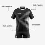 Customized Rugby Uniform Set in Black/White - K2 Sportswear | Custom Sports Uniforms & Apparels - K2 Sportswear